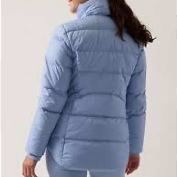 Athleta Downtown Blue Puffer Jacket Small - Picture 3 of 7